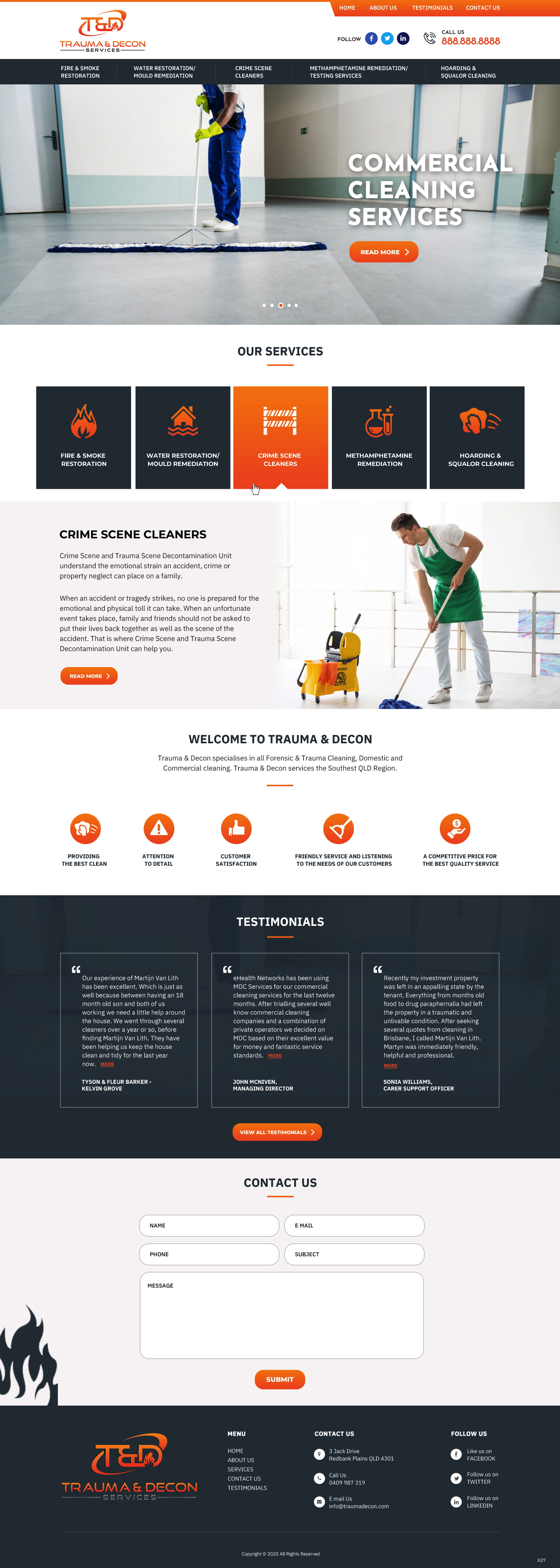 Wordpress Design by pb for Trauma & Decon Services | Design #25195562