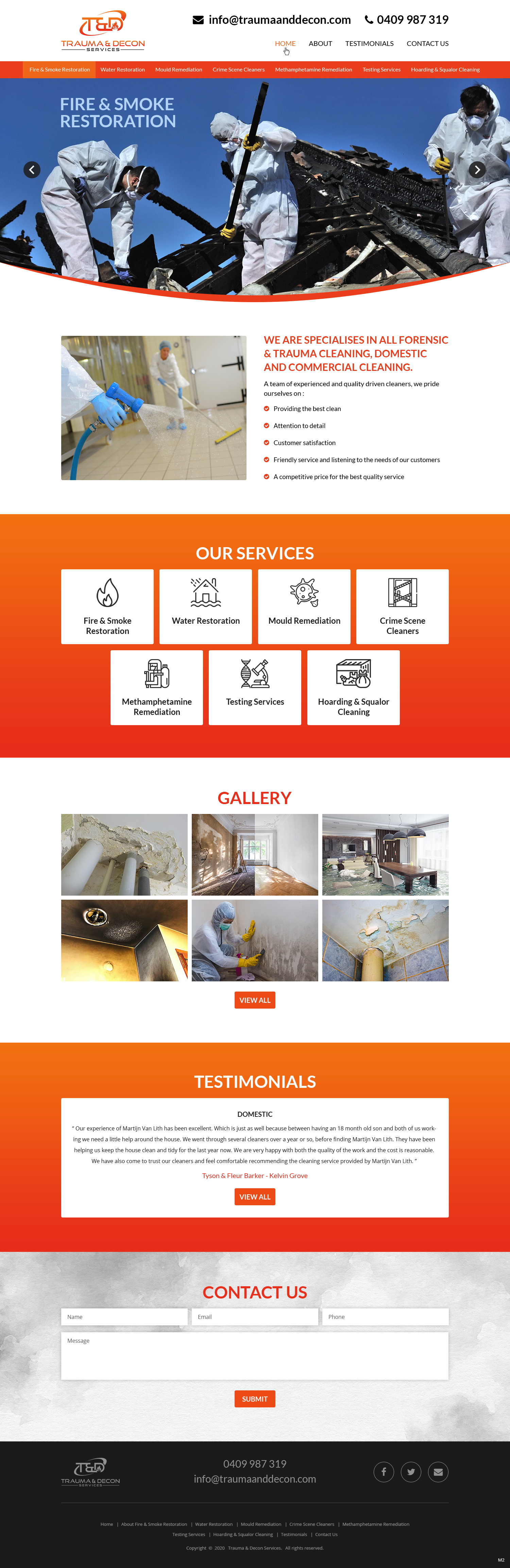 Wordpress Design by pb for Trauma & Decon Services | Design #25195564