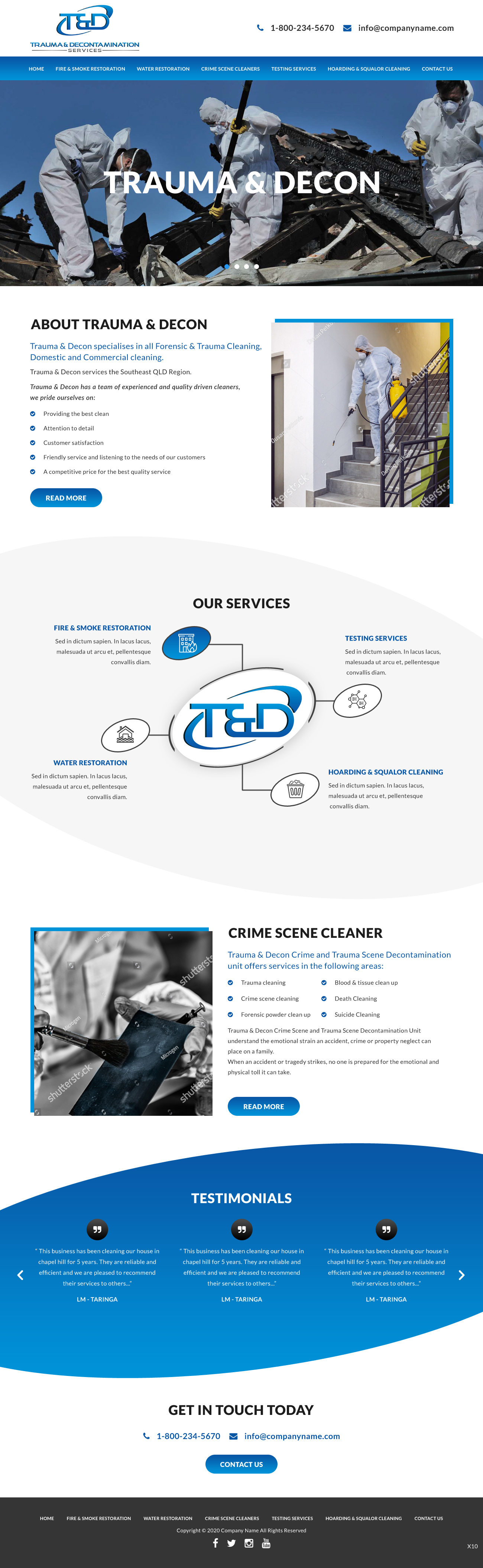 Wordpress Design by pb for Trauma & Decon Services | Design #25264354
