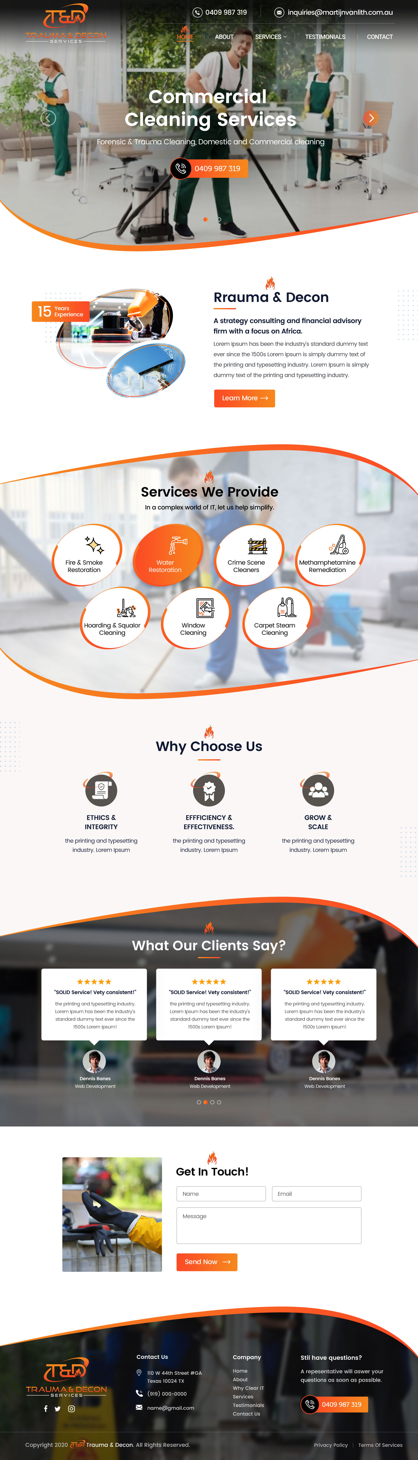 Wordpress Design by Shijo John for Trauma & Decon Services | Design #25191855