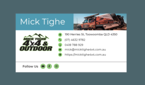 Graphic Design by Expert Designer for Mick Tighe 4x4 & Outdoor | Design: #25194105