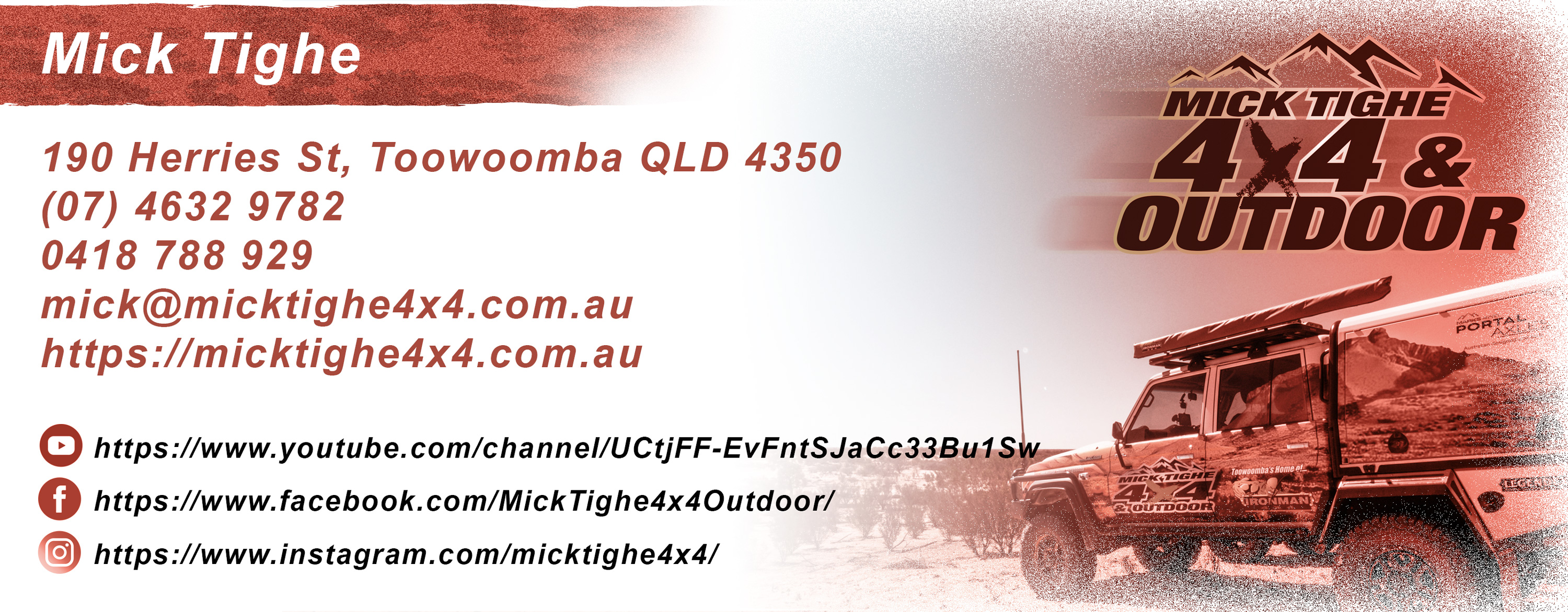 Graphic Design by Al Pech for Mick Tighe 4x4 & Outdoor | Design #25191786