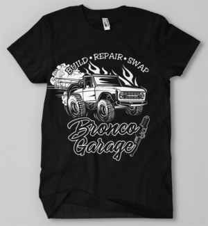 Bronco Garage - Hot Rod Vintage Motorsports T-Shirt | T-Shirt-Design von Jonya