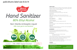 Hand Sanitizer Bottle Labels for new product launch