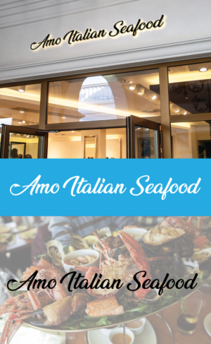 Amo Italian Seafood | Logo Design by ZJ Design