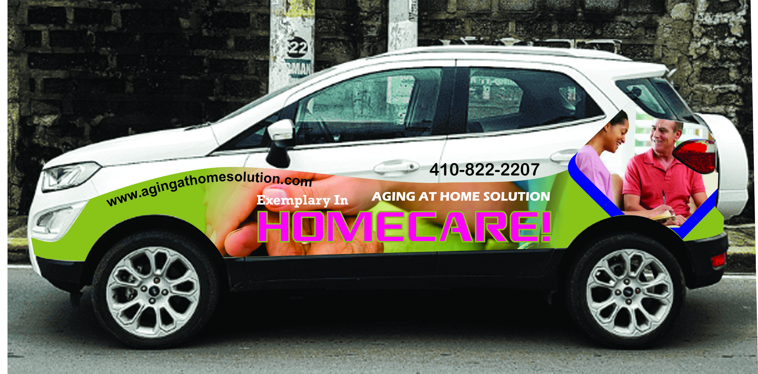 Car Wrap Design by jancon 2 for Aging at Home Solution | Design #25205336