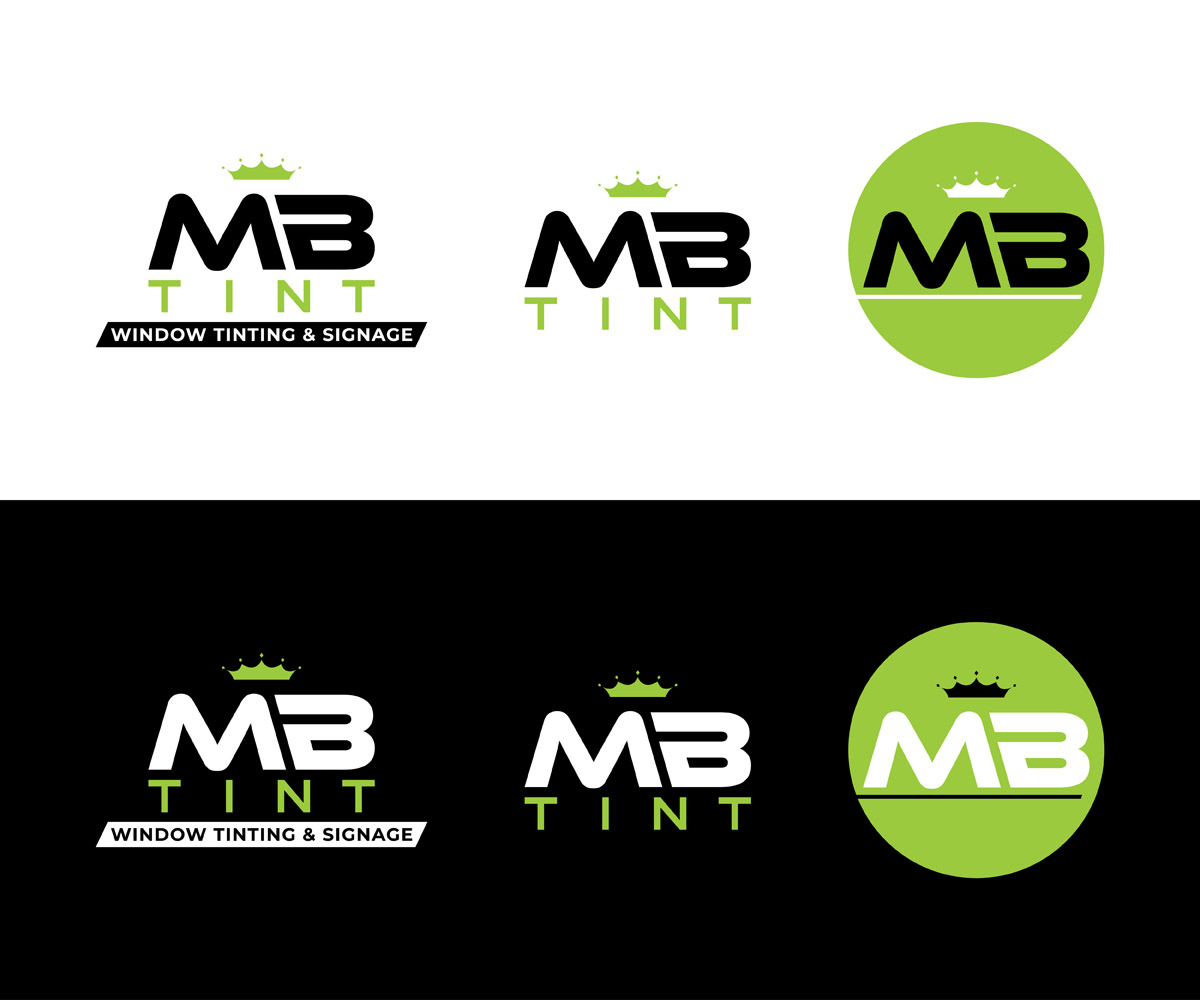Logo Design by MoonFeather for MB TINT & SIGNAGE | Design #25200039