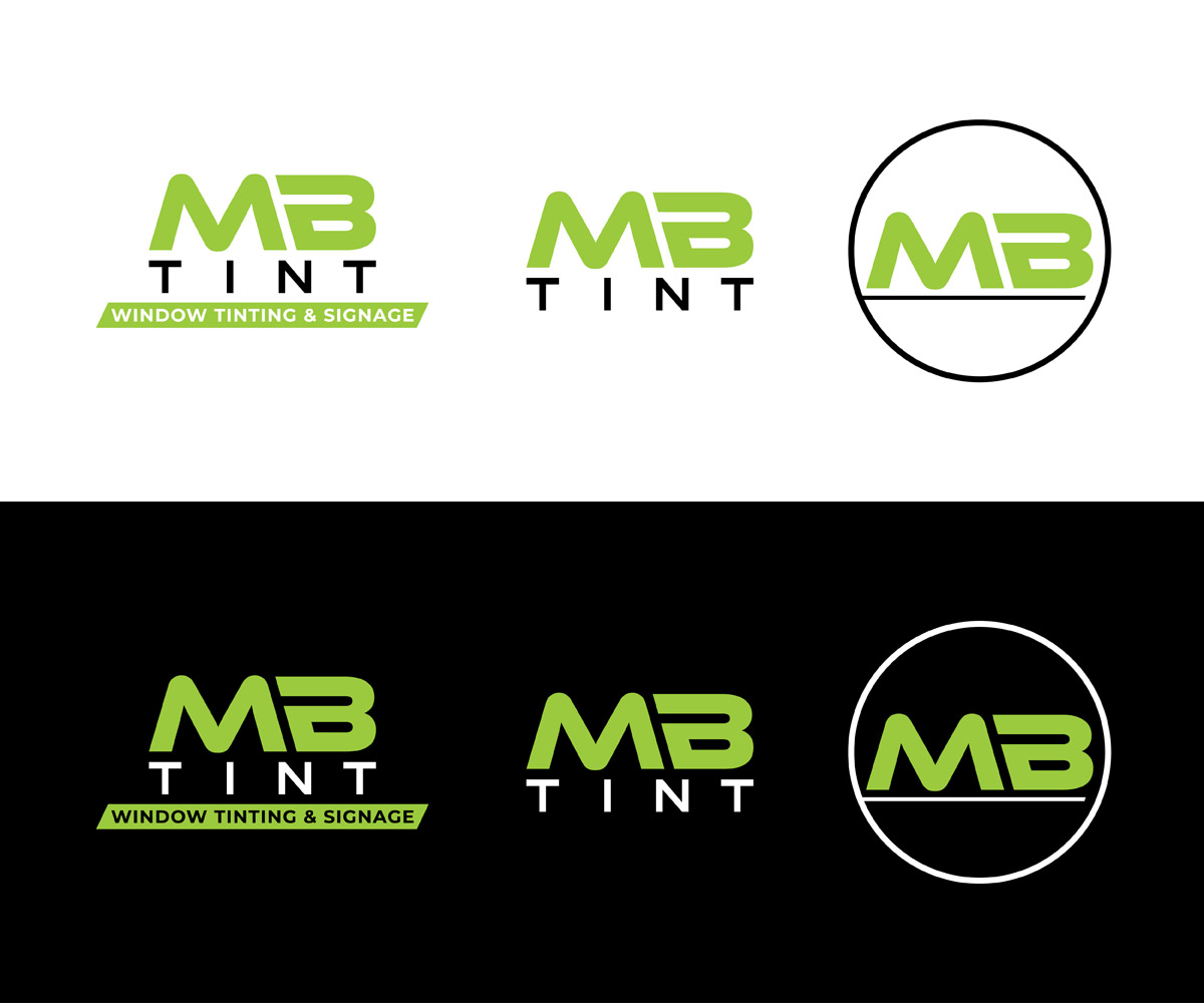 Logo Design by MoonFeather for MB TINT & SIGNAGE | Design #25224508