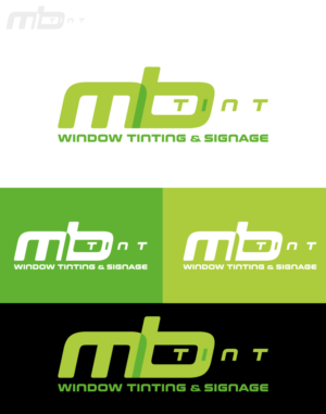 Logo Design by SpaGGy for MB TINT & SIGNAGE | Design: #25208492