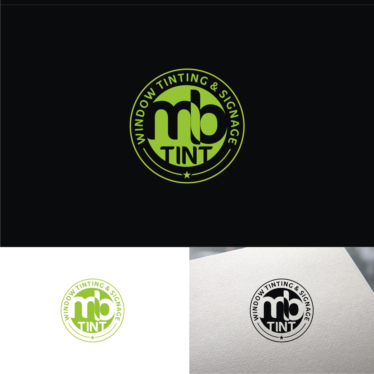 Logo Design by e-graphics for MB TINT & SIGNAGE | Design #25209671