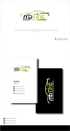 Logo Design by graphicevolution for MB TINT & SIGNAGE | Design: #25199487