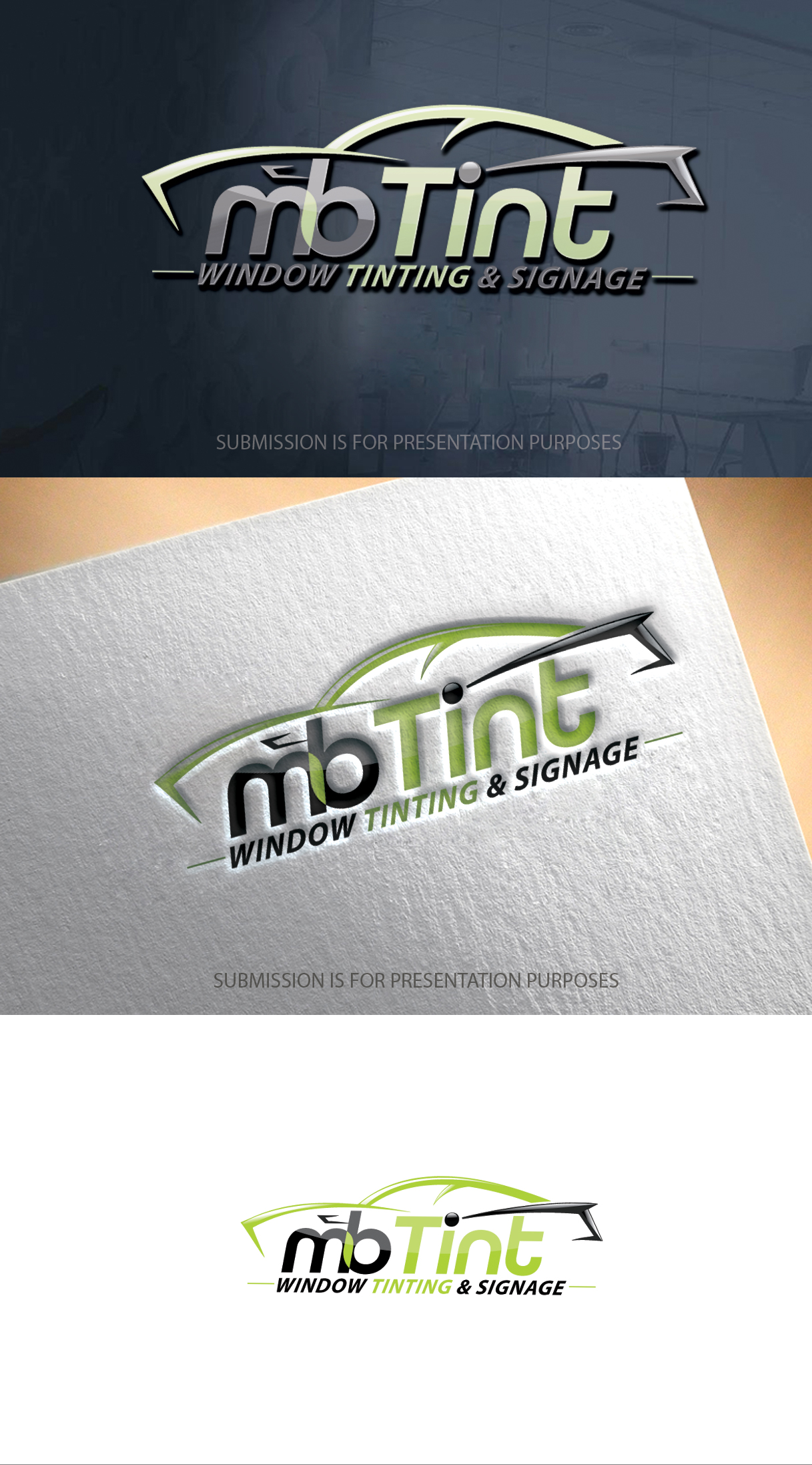 Diseño de Logo por graphicevolution para MB TINT & SIGNAGE | Diseño #25199496
