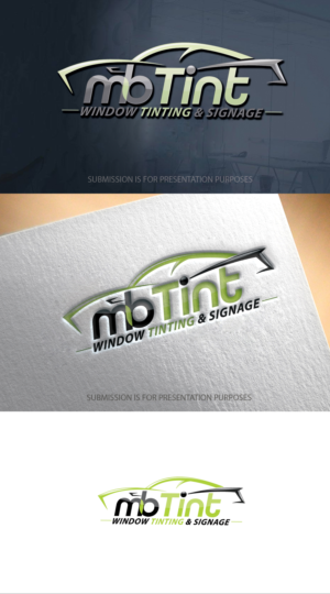Logo Design by graphicevolution for MB TINT & SIGNAGE | Design: #25199496