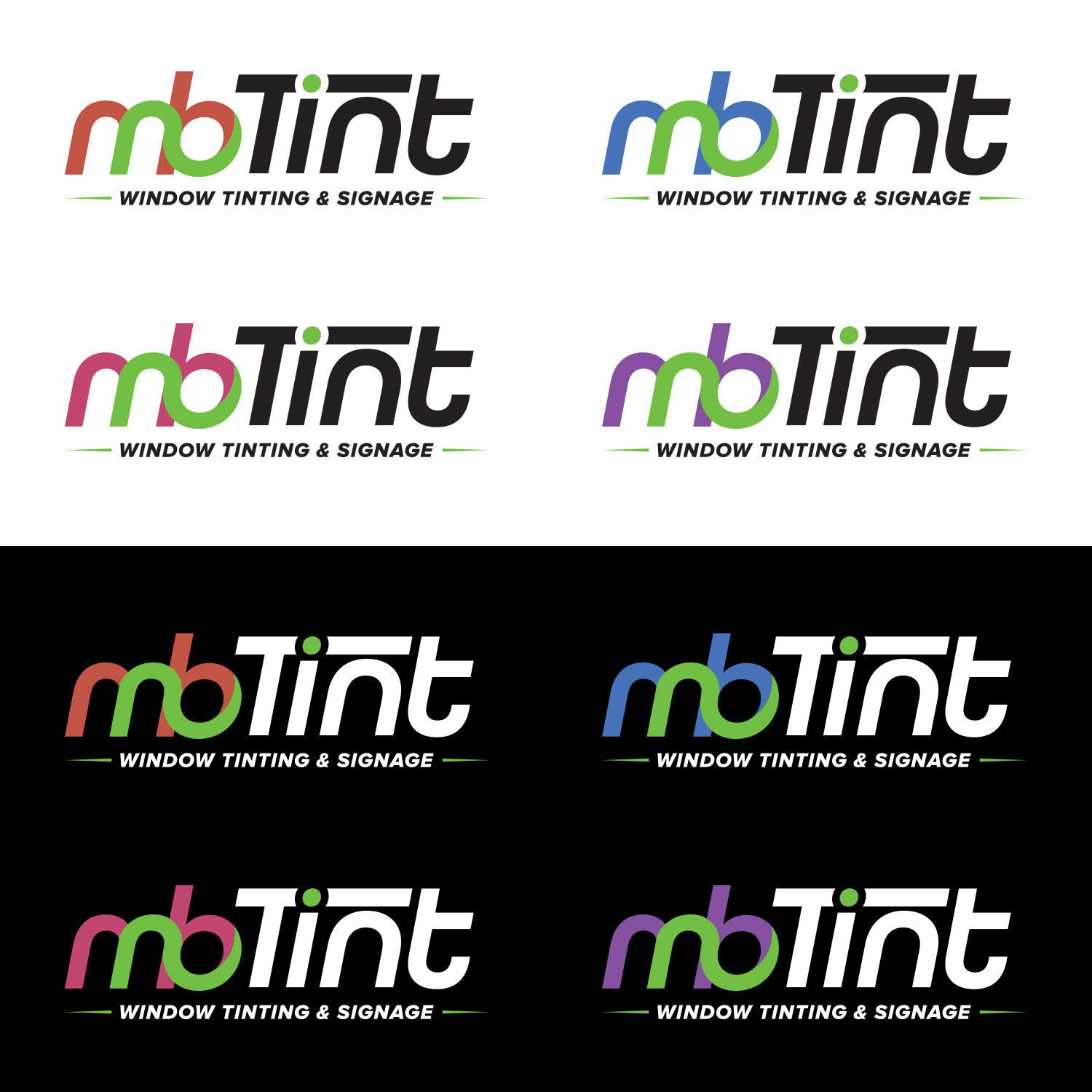 Diseño de Logo por Miladin para MB TINT & SIGNAGE | Diseño #25208451