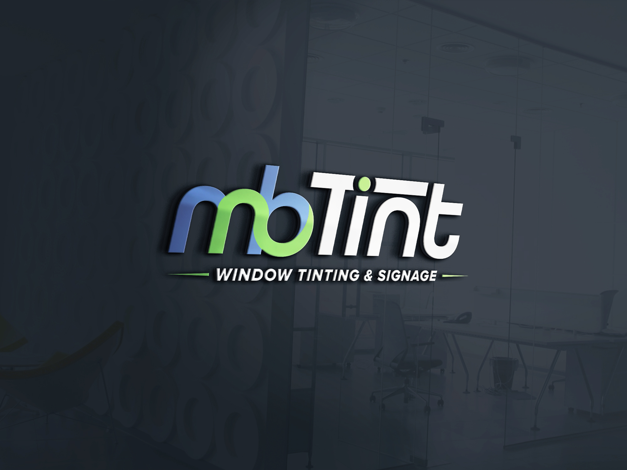 Diseño de Logo por Miladin para MB TINT & SIGNAGE | Diseño #25208452