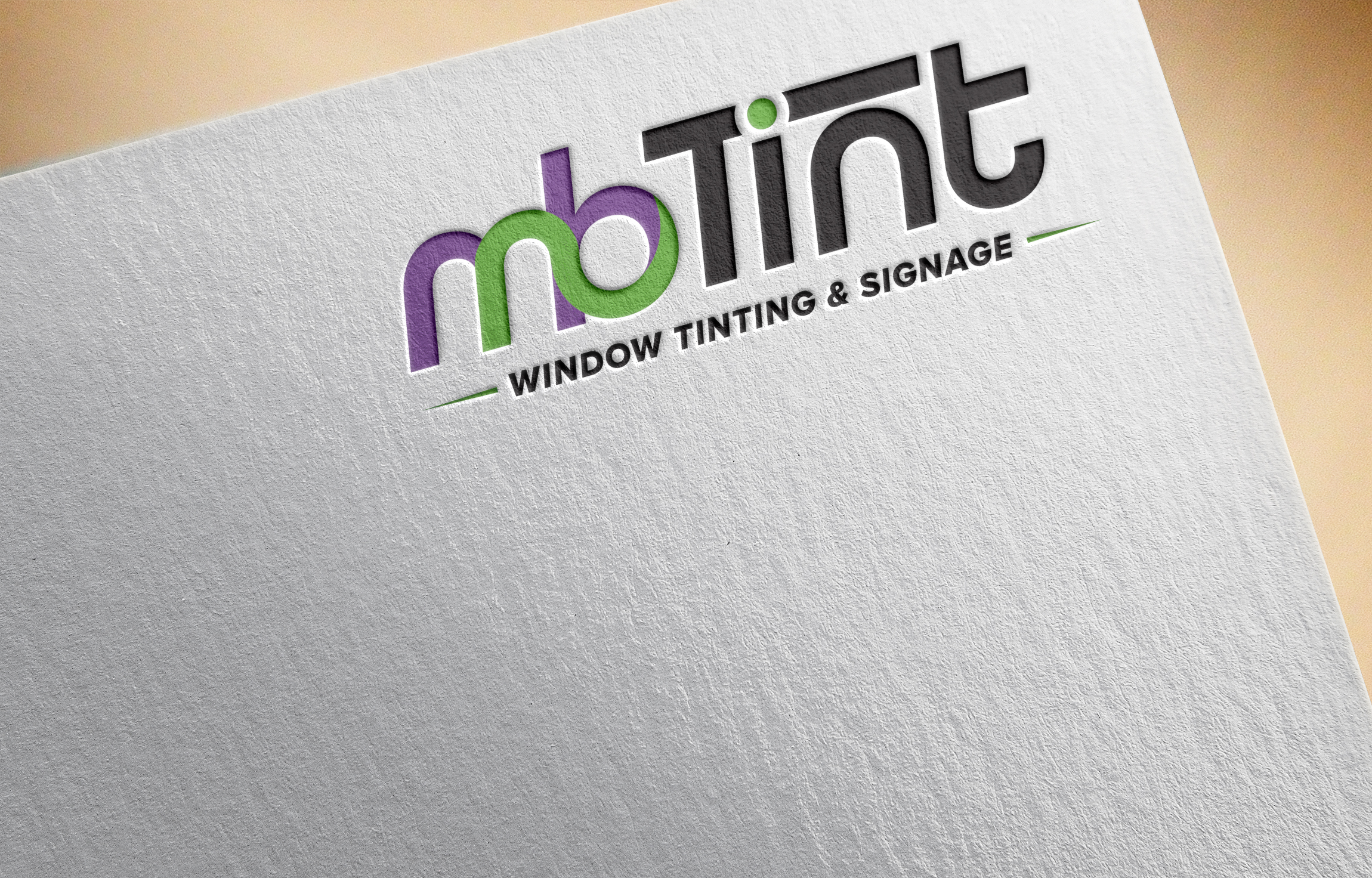 Logo Design by Miladin for MB TINT & SIGNAGE | Design #25208453