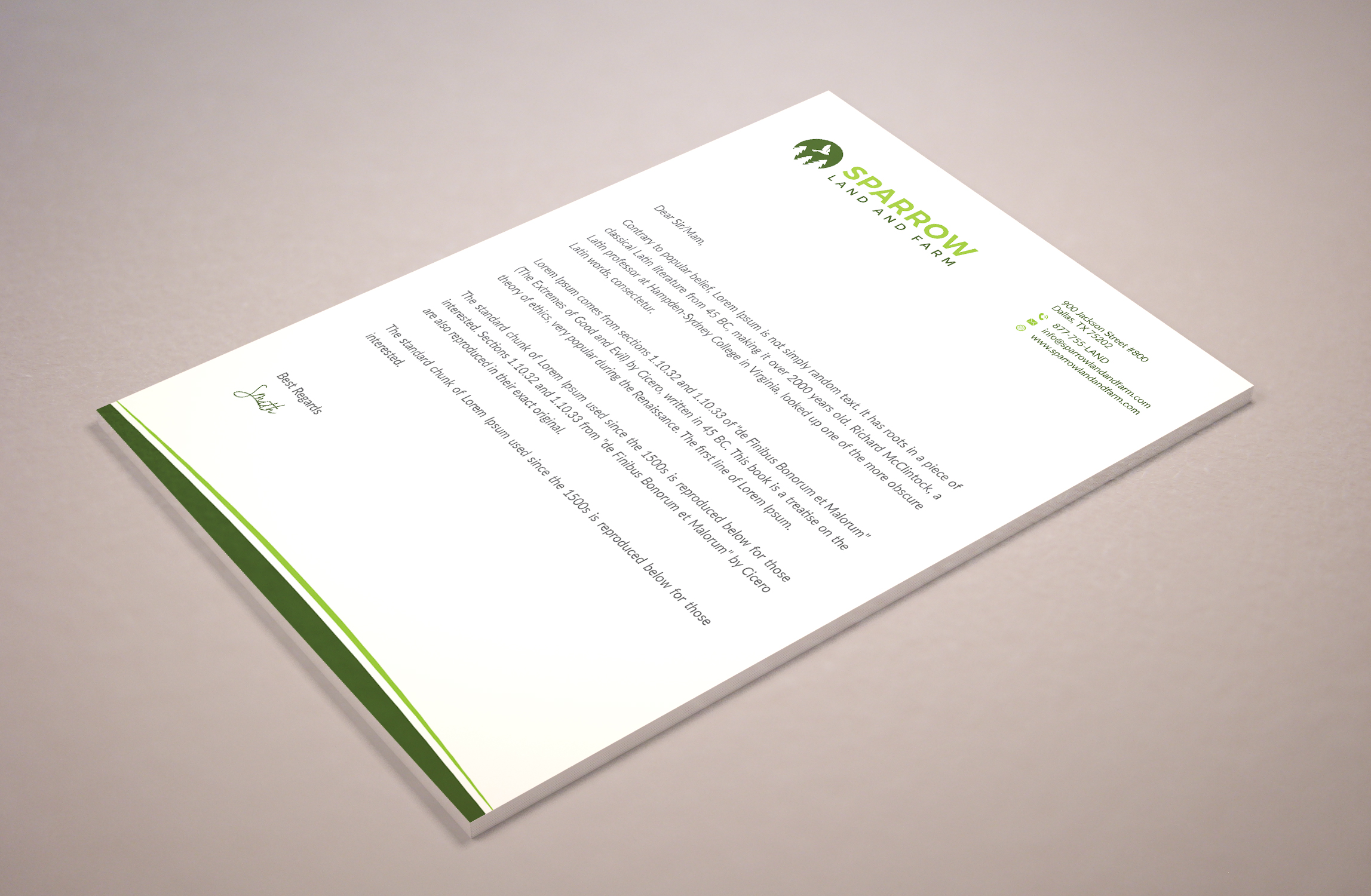 Letterhead Design by Musa. A for this project | Design #25240870