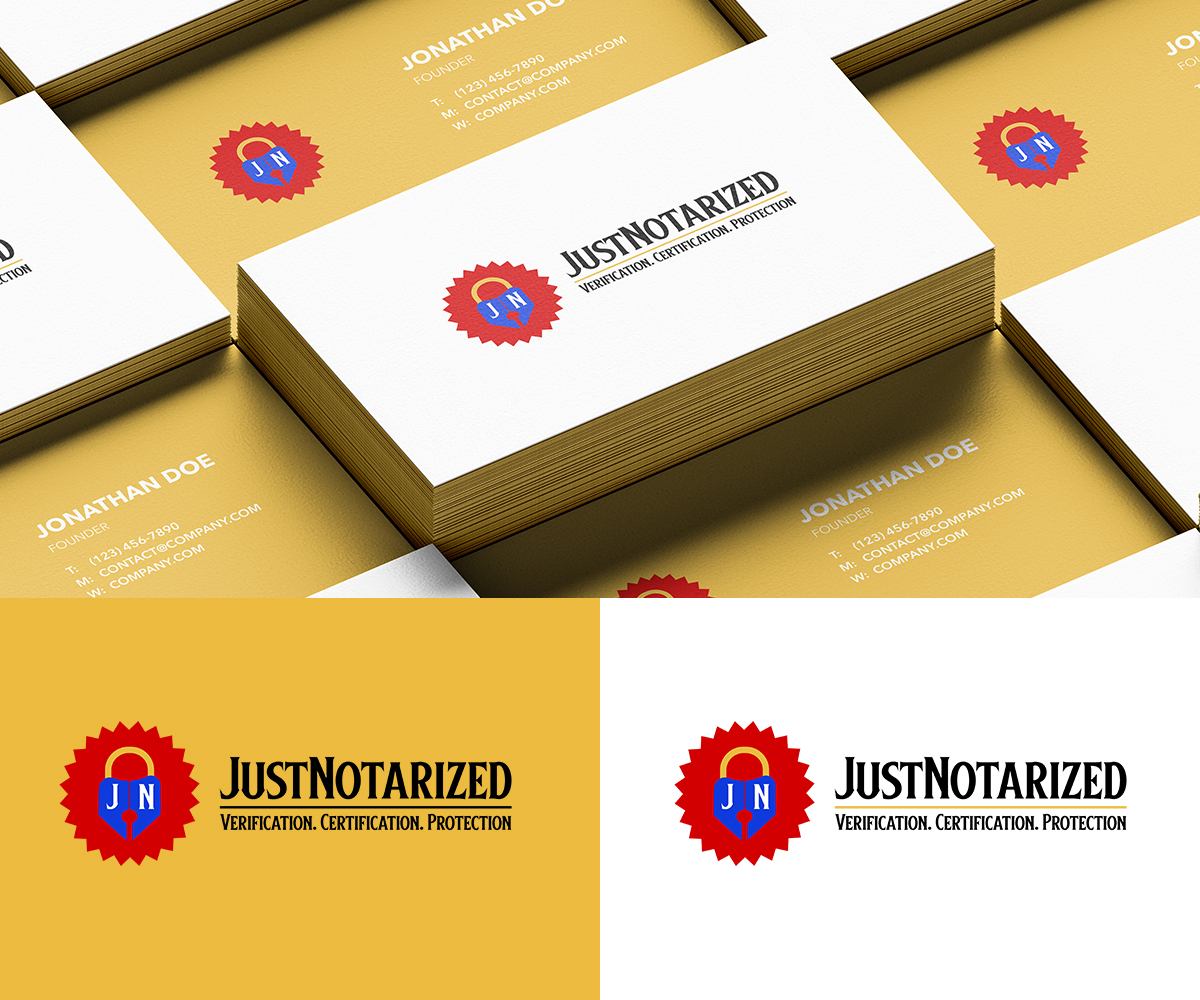 Logo Design by hazelGraphics for JustNotarized Inc | Design #25204900