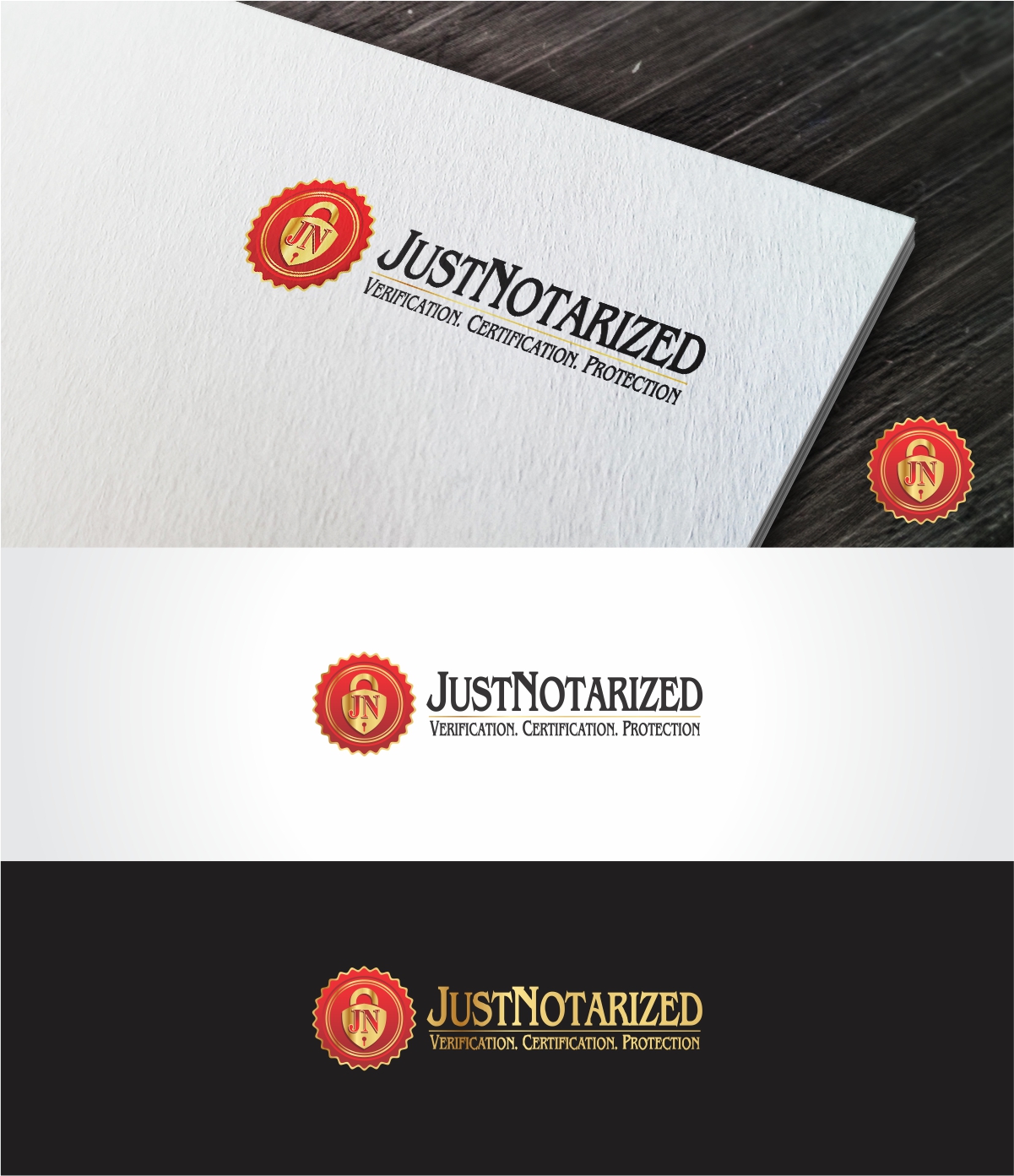 Logo Design by Dave Paresh for JustNotarized Inc | Design #25215489