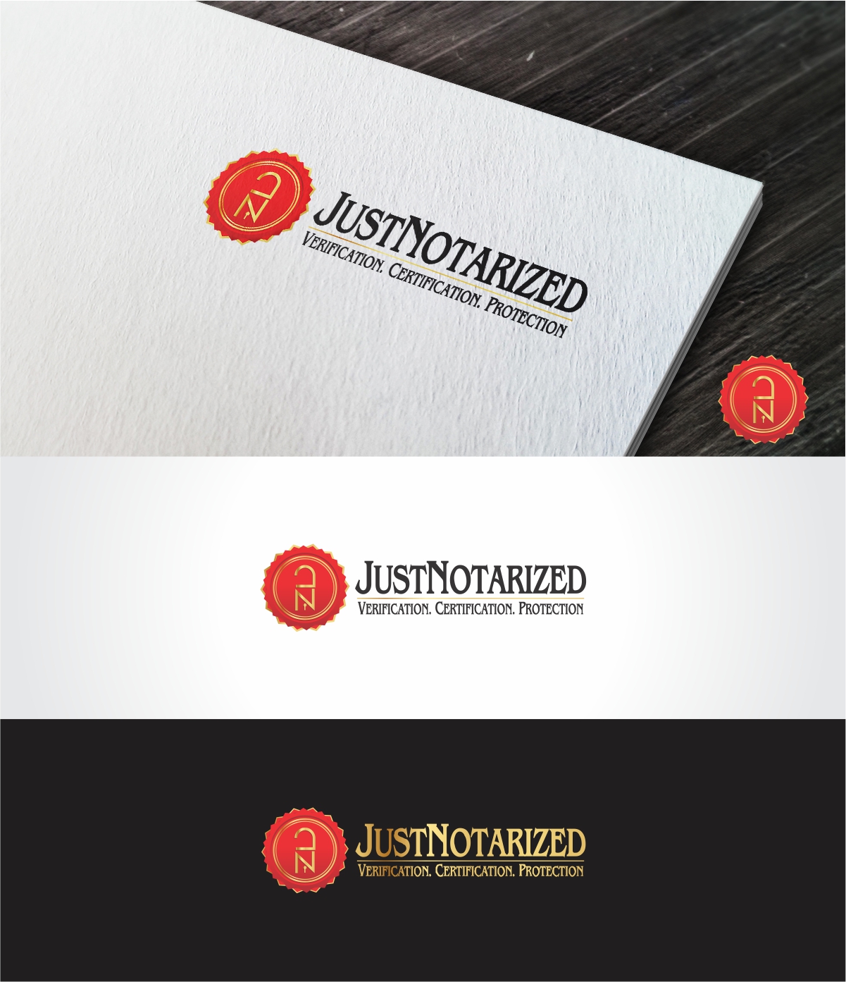 Logo Design by Dave Paresh for JustNotarized Inc | Design #25215491
