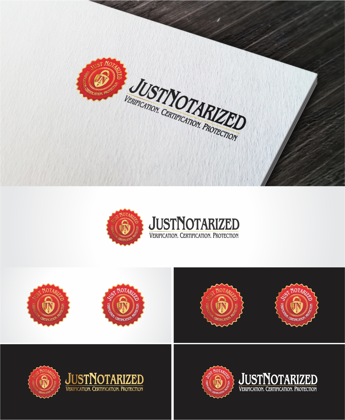 Logo Design by Dave Paresh for JustNotarized Inc | Design #25215492