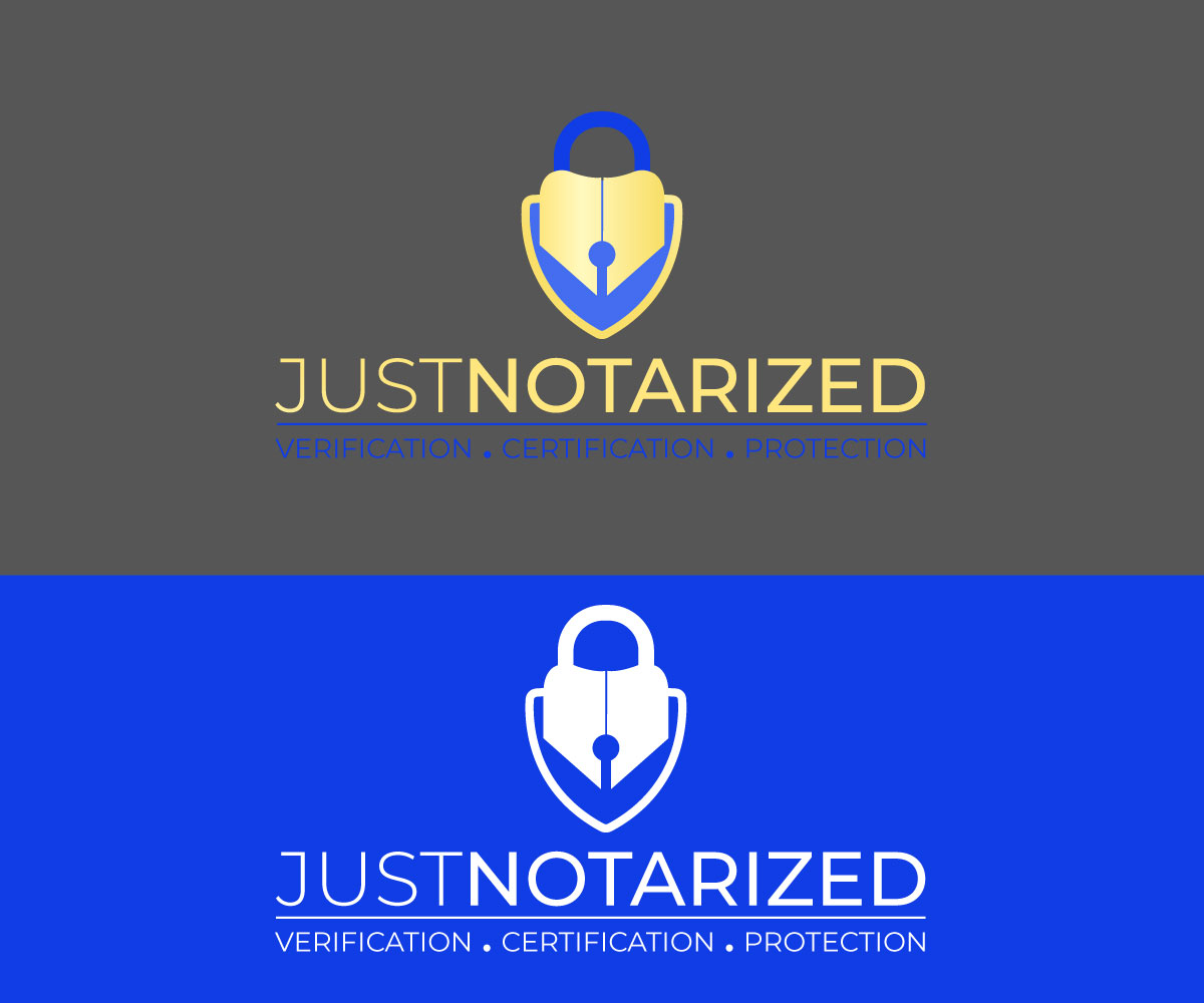 Logo Design by CreativeFeather for JustNotarized Inc | Design #25204789