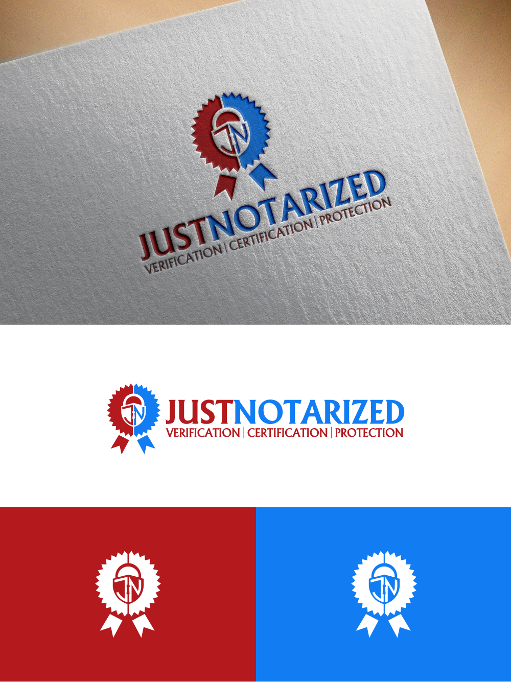 Logo Design by Cre@8ive.Colors for JustNotarized Inc | Design #25203188