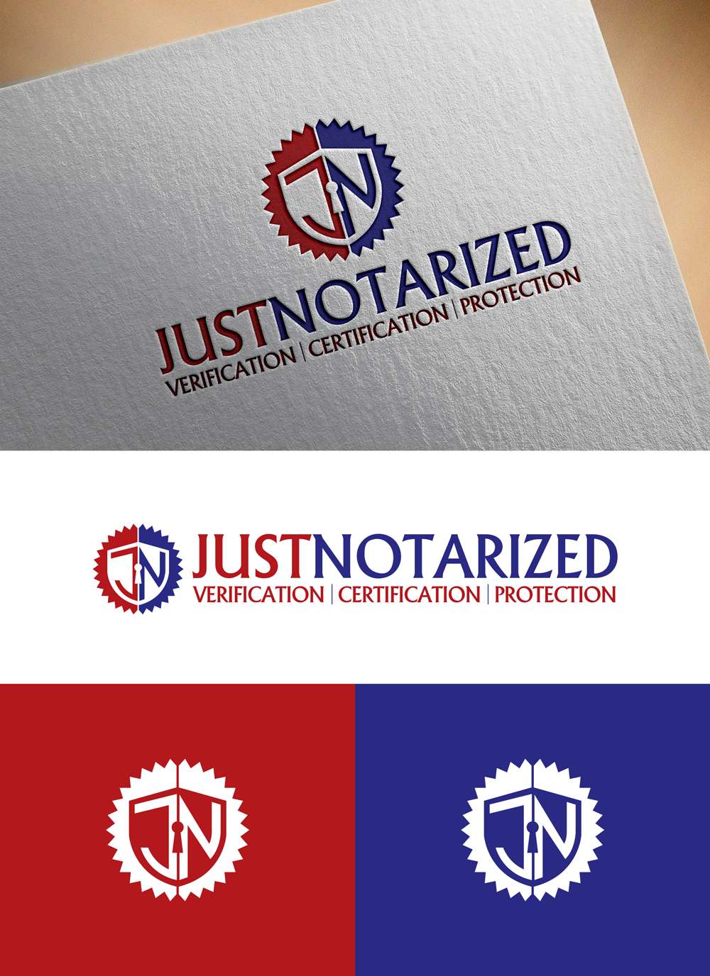 Logo Design by Cre@8ive.Colors for JustNotarized Inc | Design #25226505