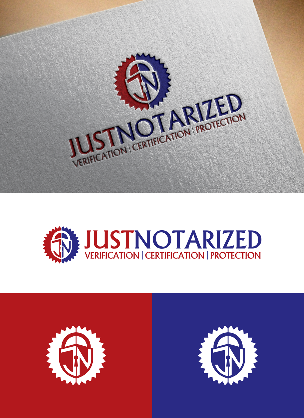Logo Design by Cre@8ive.Colors for JustNotarized Inc | Design #25226506