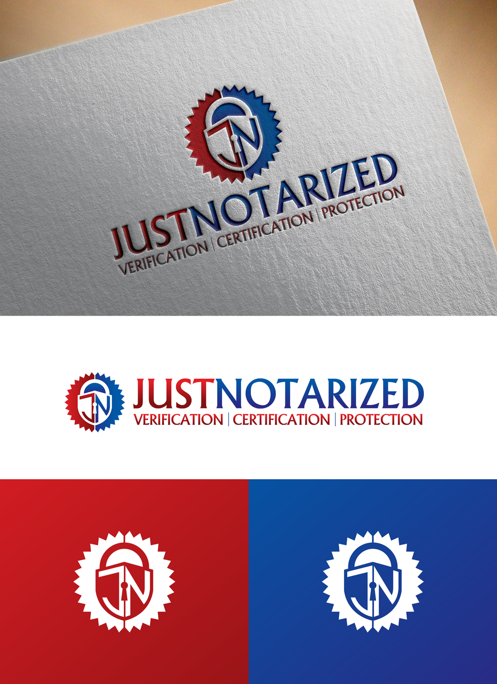 Logo Design by Cre@8ive.Colors for JustNotarized Inc | Design #25226507