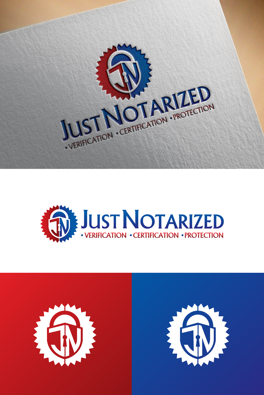 Logo Design by Cre@8ive.Colors for JustNotarized Inc | Design #25247610