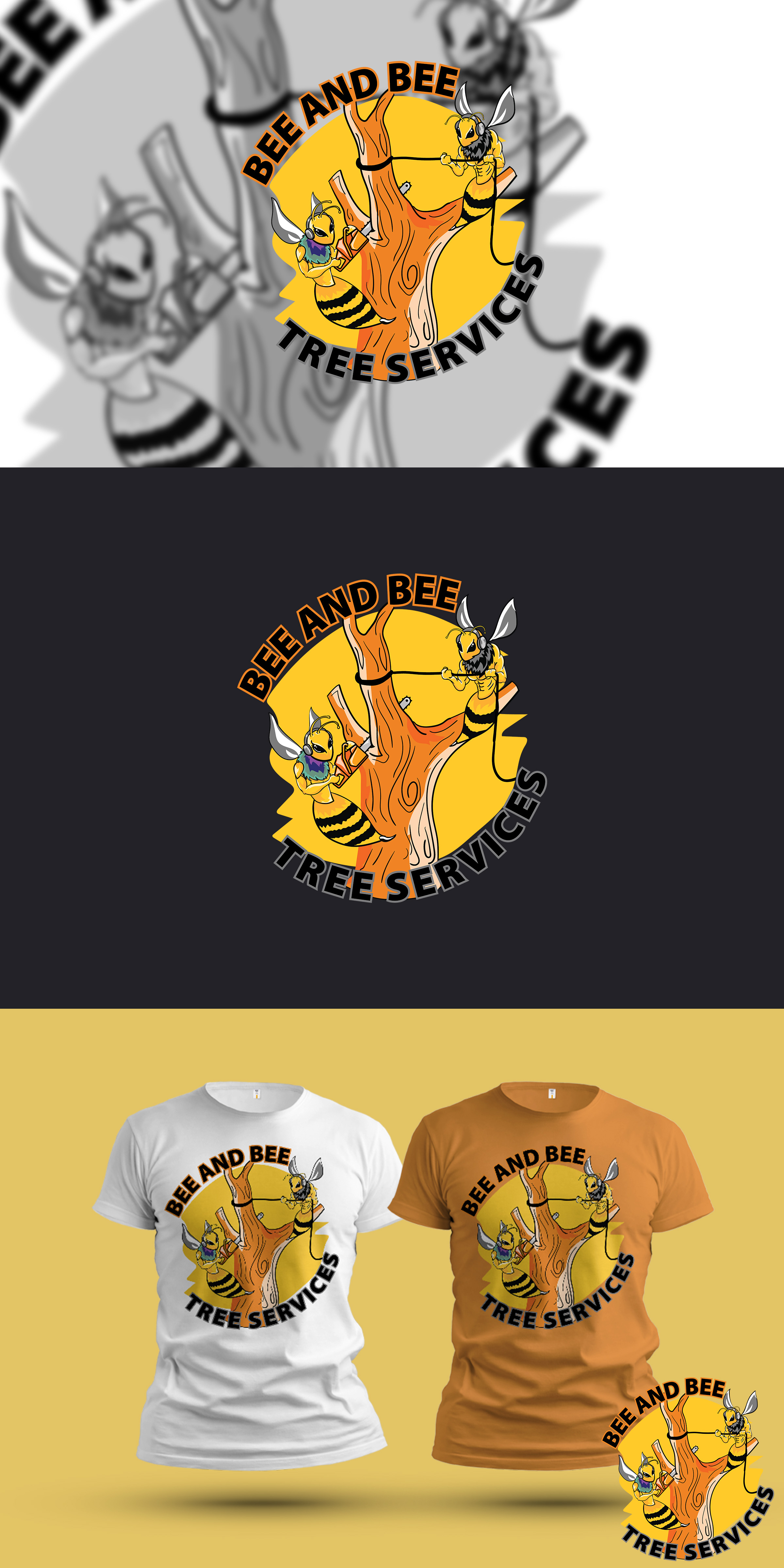 Logo Design by Wael Ben Hassine for Bee and Bee Tree Services | Design #25208193