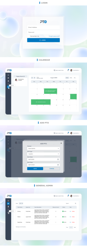 Redesign of PTO Calendar website | Web Design by -Marc-