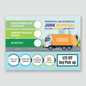 Junk Removal Postcard  | Postcard Design by Rongbaaz