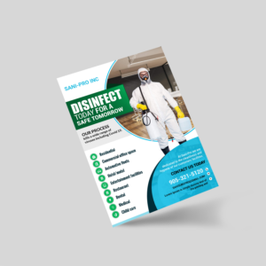 Sani-Pro Disinfecting company | Diseño de Flyer por aspiremedia