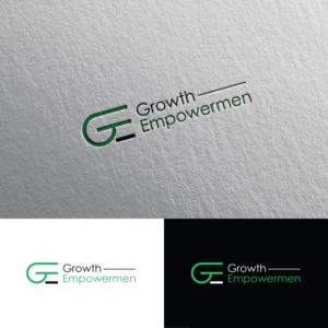 Logo with the letters, GE, also with the words 