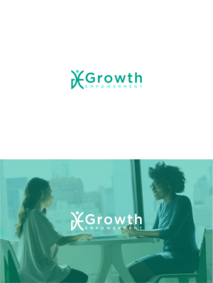 Logo with the letters, GE, also with the words 