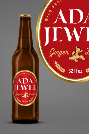 ADA JEWEL'S Gingerbeer beverages needs a logo design for a our label. | Label Design by SofiaDesignStudio
