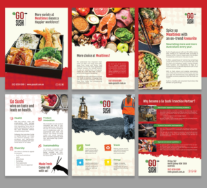 Go Sushi Hospitality Brochure for Industry leaders within the catering space | Broschüren-Design von Achiver