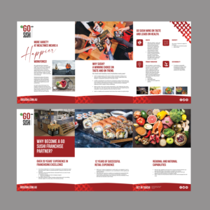 Go Sushi Hospitality Brochure for Industry leaders within the catering space | Broschüren-Design von avi's