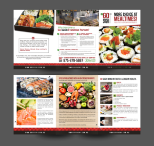 Go Sushi Hospitality Brochure for Industry leaders within the catering space | Broschüren-Design von chandrayaan.creative