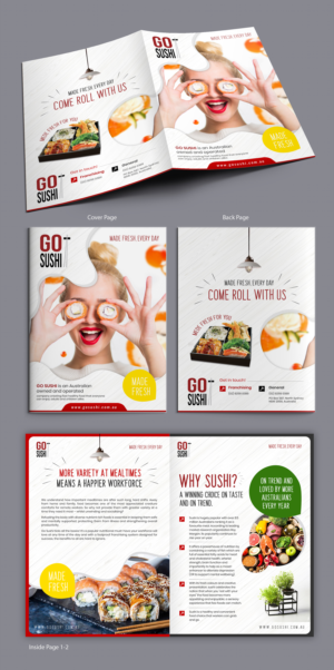 Go Sushi Hospitality Brochure for Industry leaders within the catering space | Broschüren-Design von SAI DESIGNS