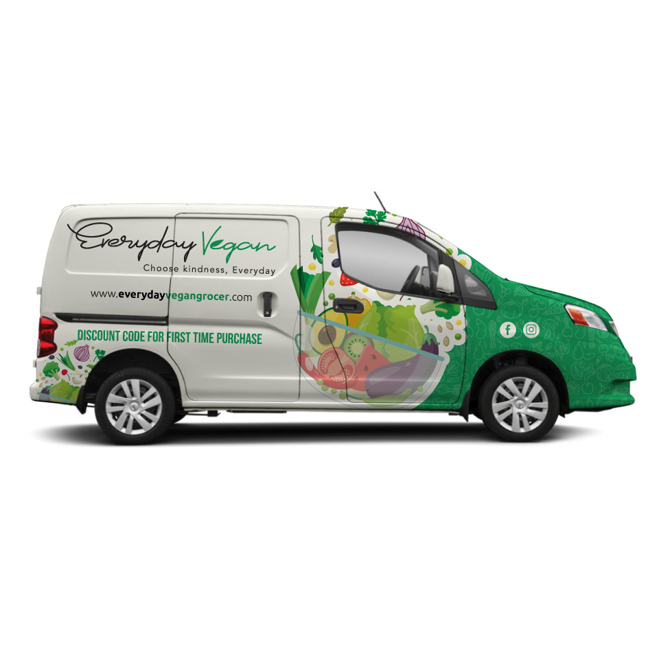 Car Wrap Design by Yoga Tri for Everyday Vegan Grocer | Design #25222512