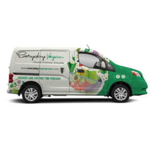 Car Wrap Design by Yoga Tri for Everyday Vegan Grocer | Design: #25222512