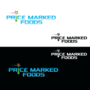 PRIC£ MARKED FOODS or PRIC£ MARK£D FOODS OR PRIC£ MARKED FOODS | Logo Design by emptyboxgraphics
