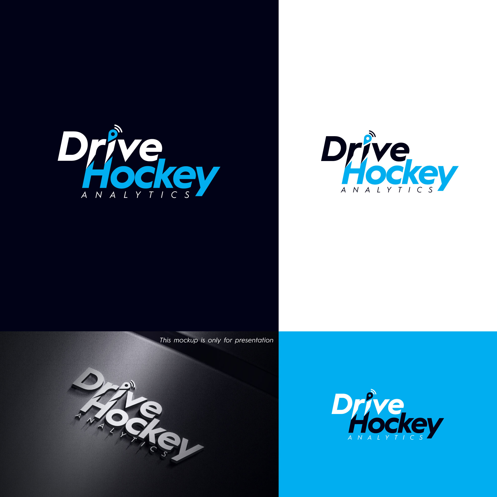 Logo Design by I designs for Drive Hockey Analytics, Inc. | Design #25237372