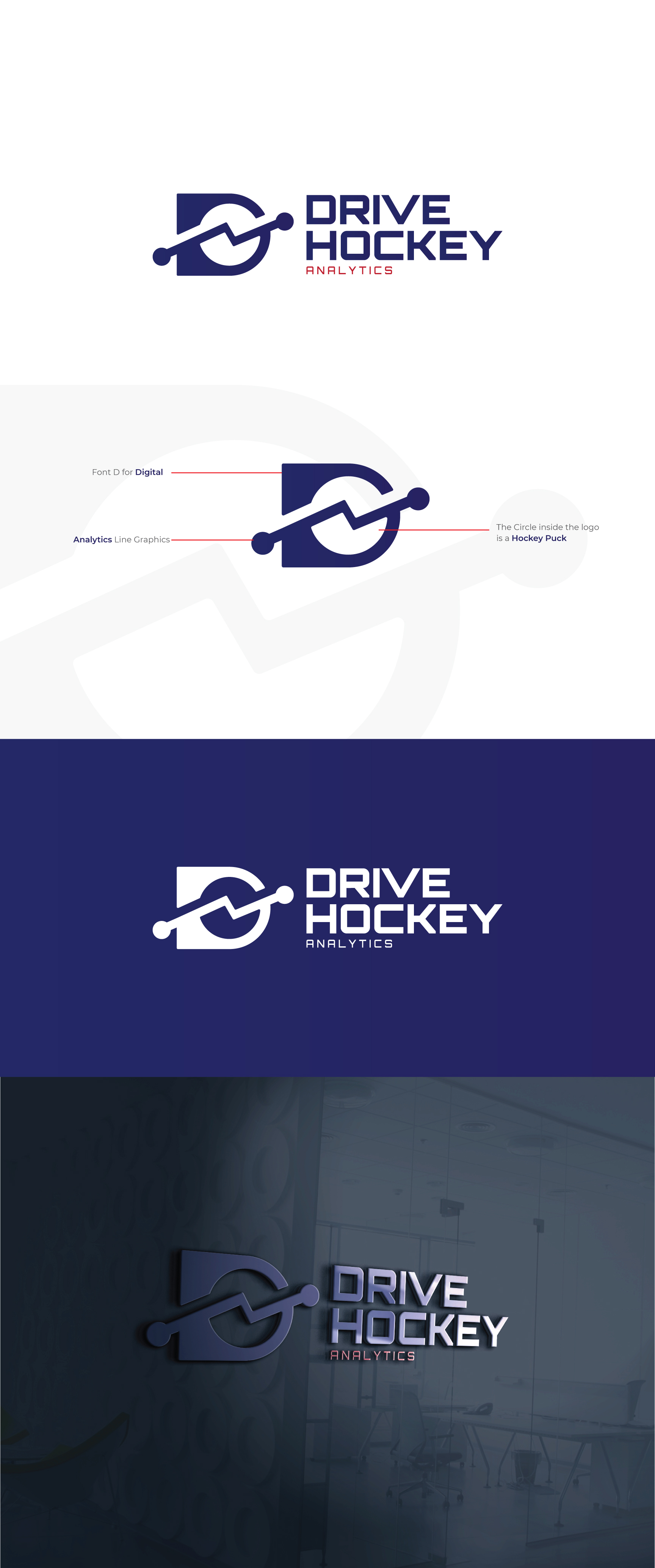Logo-Design von yudaharv für Drive Hockey Analytics, Inc. | Design #25229662