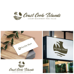 Coast Cook Islands - Luxury Beachfront Pool Villas (tag line) | Logo Design by DominicDesign