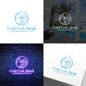 Coast Cook Islands - Luxury Beachfront Pool Villas (tag line) | Diseño de Logo por ZeneFashions