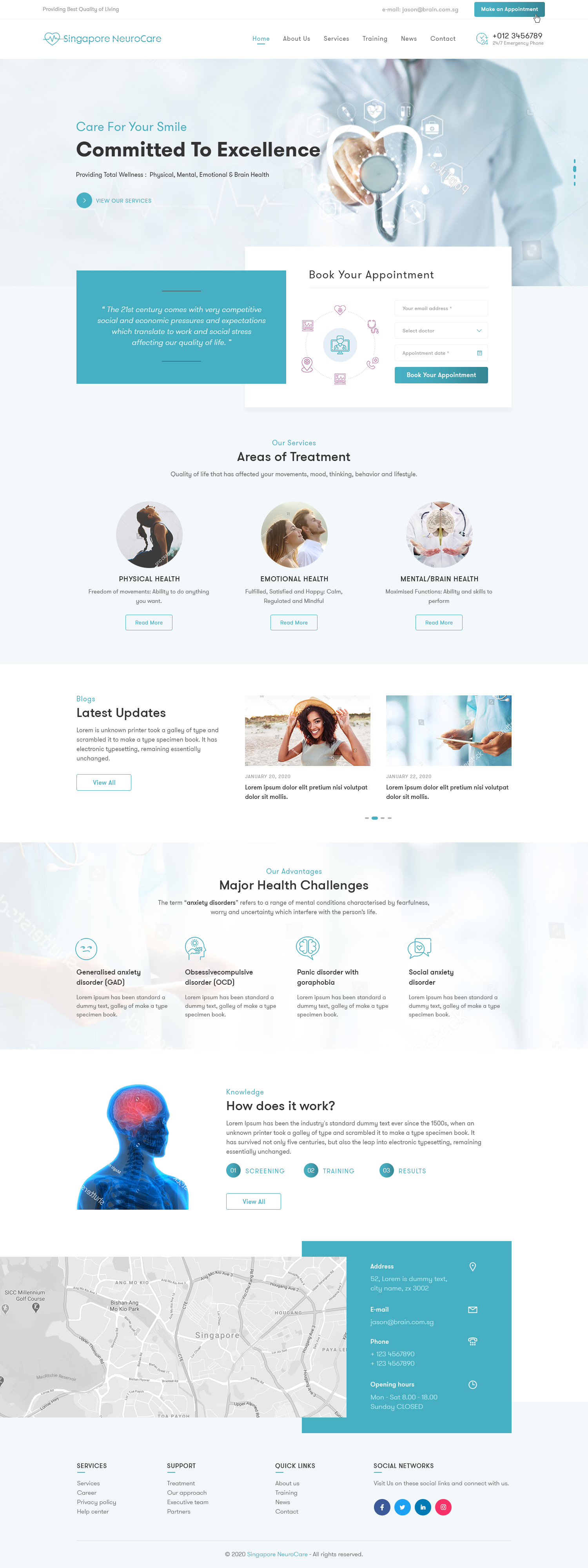 Web Design by Ved Web Services for Singapore Brain Development Centre | Design #25270474